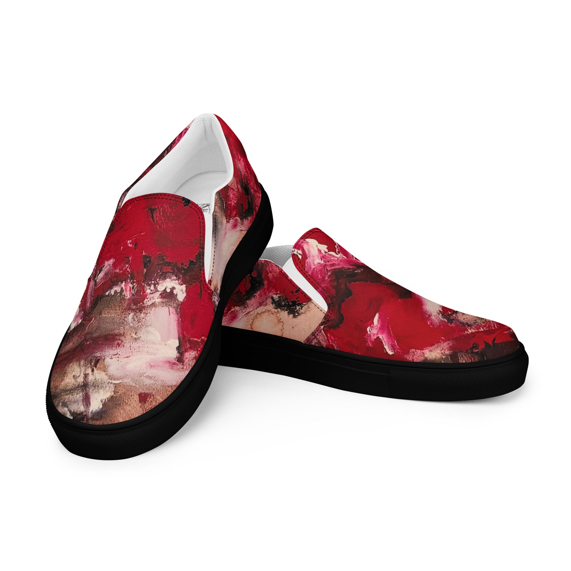 Womyn's Slip On- Mismatch Red