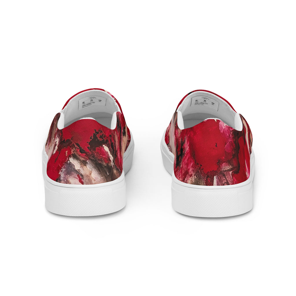 Womyn's Slip On- Mismatch Red