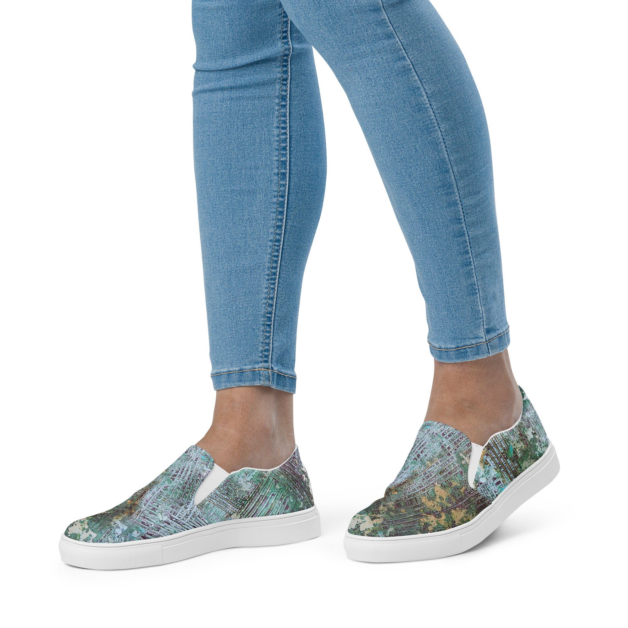 Womyn's Slip On- Weave Green