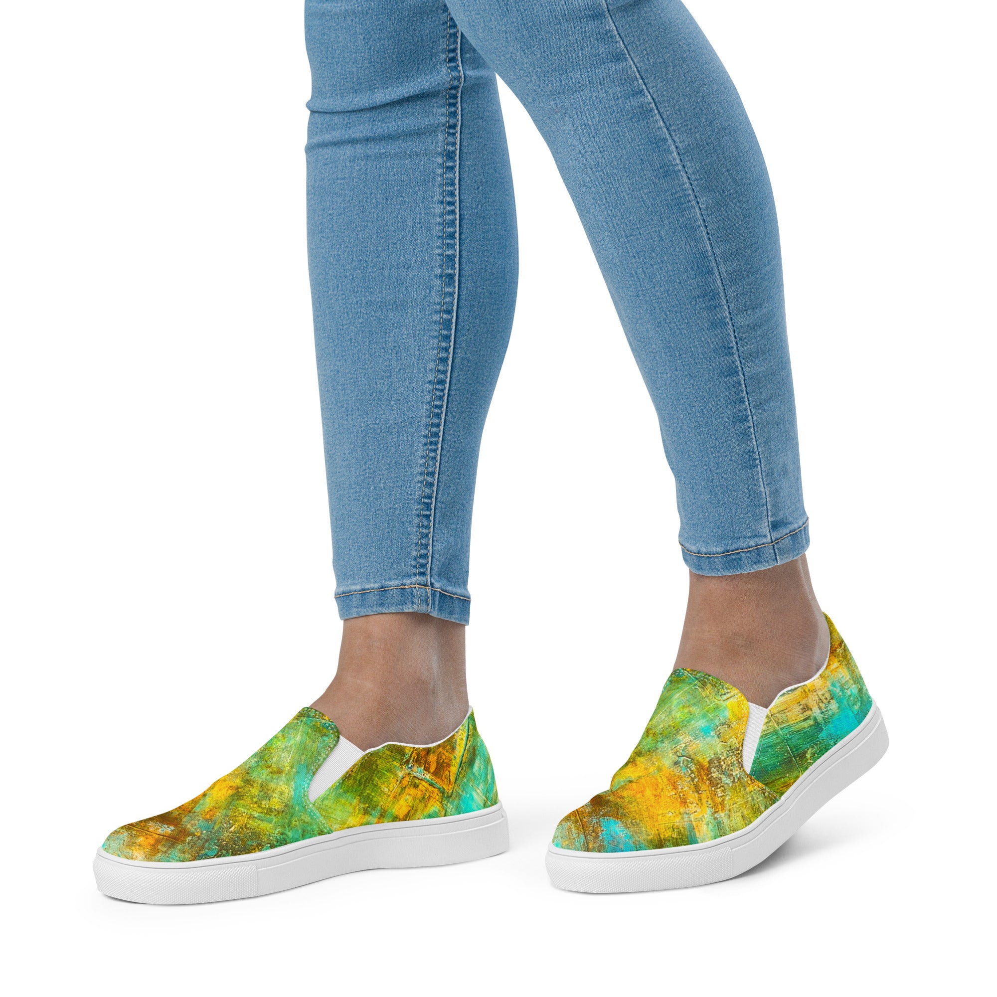 Womyn's Slip On- Bright Earth Flow