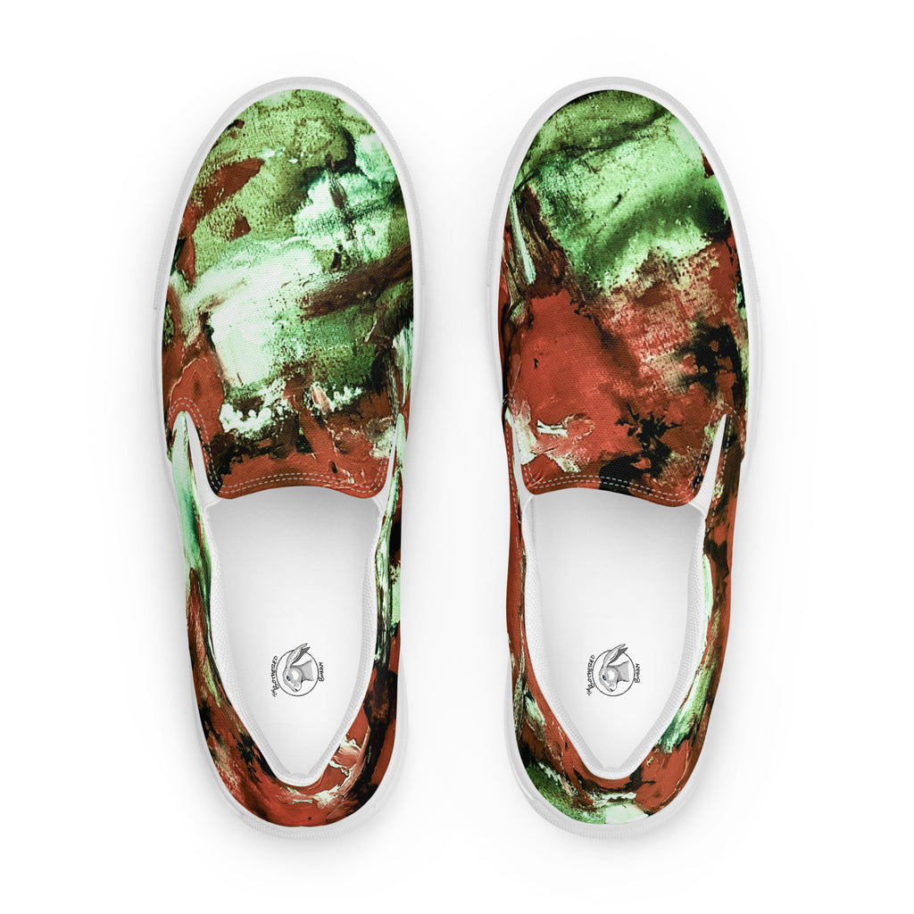 Womyn's Slip On- Mismatch Green
