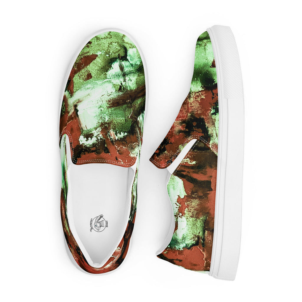 Womyn's Slip On- Mismatch Green