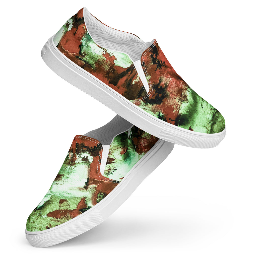Womyn's Slip On- Mismatch Green