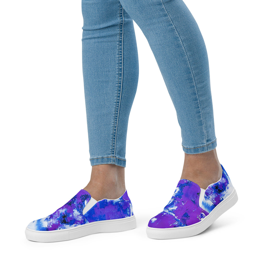 Womyn's Slip On- Mismatch Purple