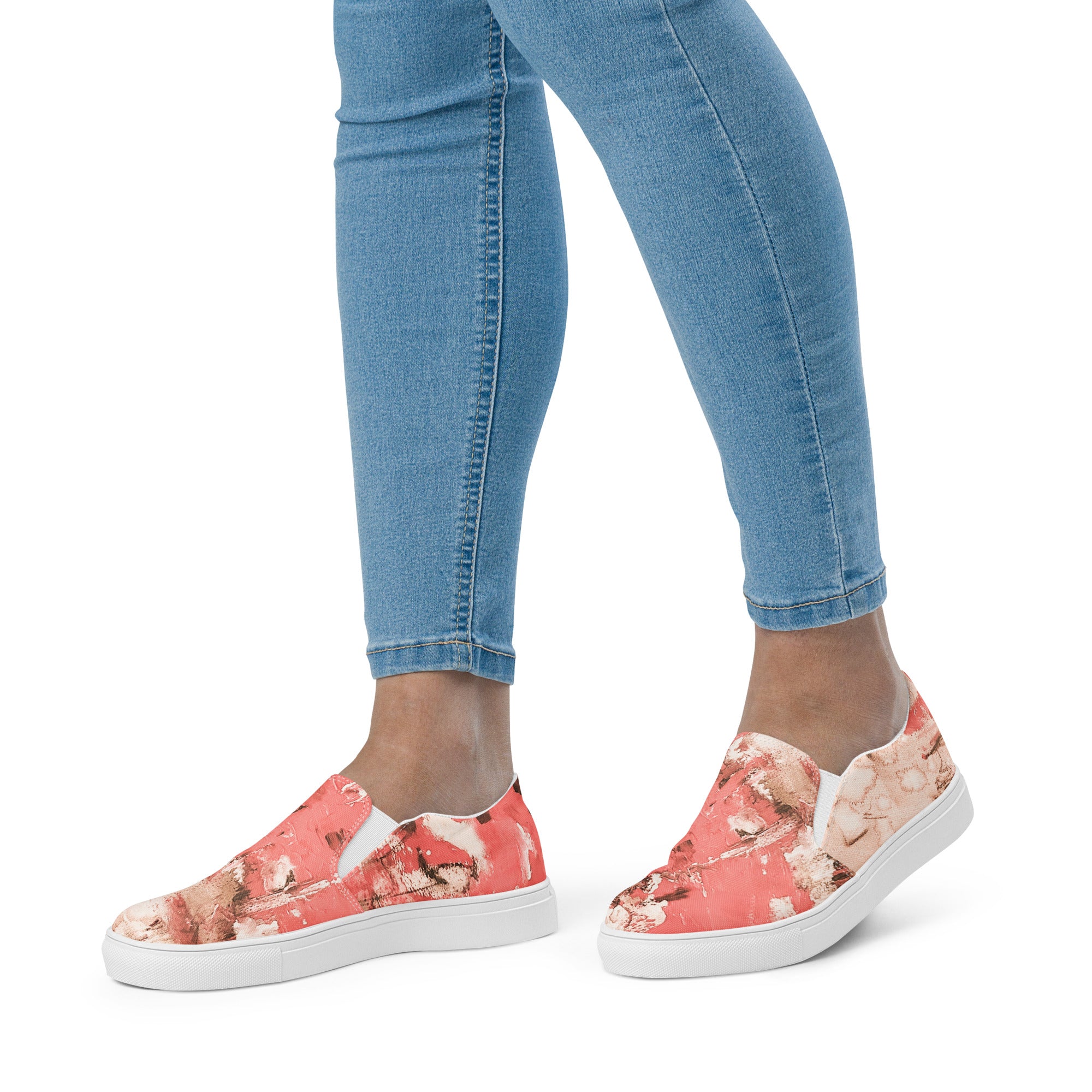 Womyn's Slip On- Mismatch Peach