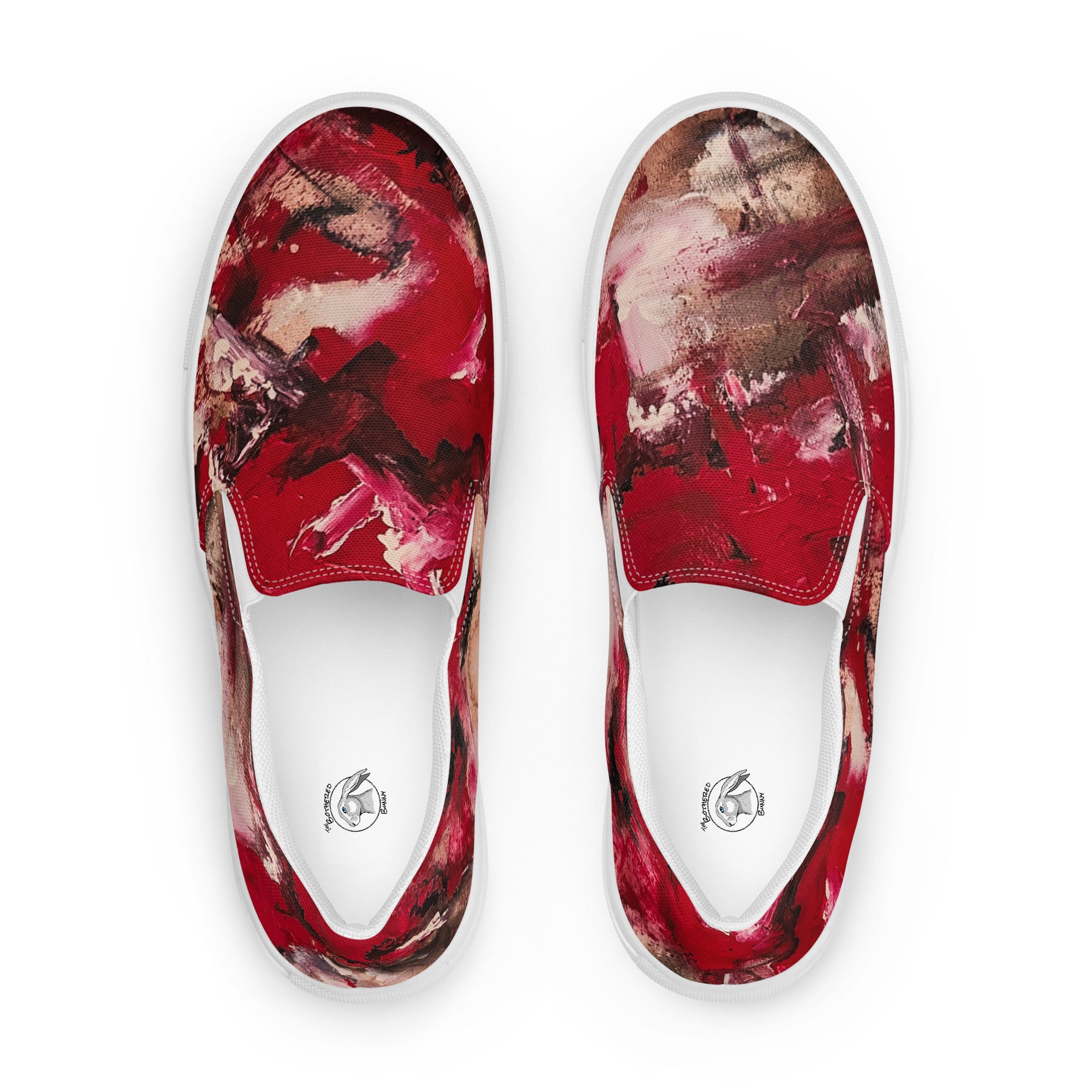Womyn's Slip On- Mismatch Red