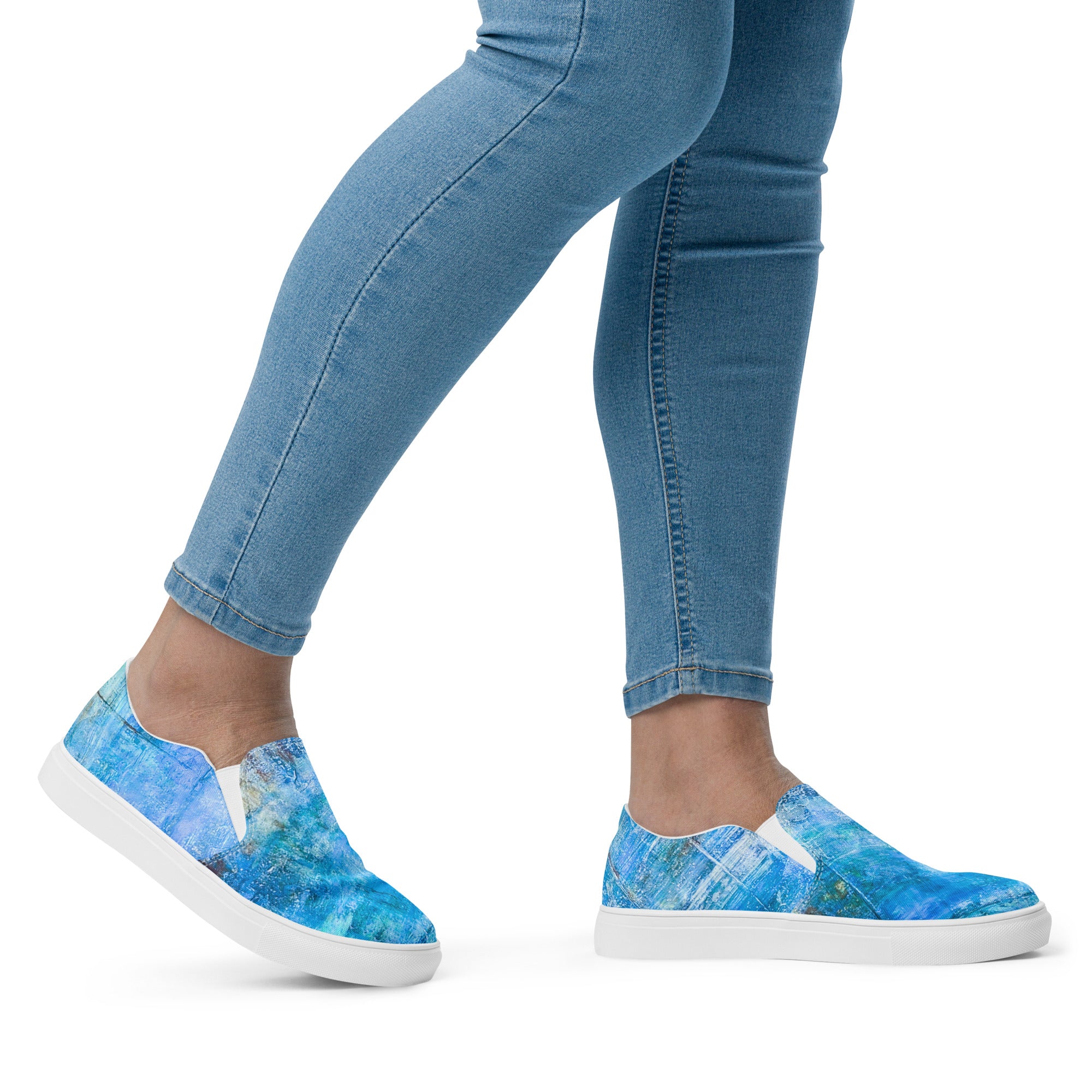 Womyn's Slip On- Bright Earth Blue
