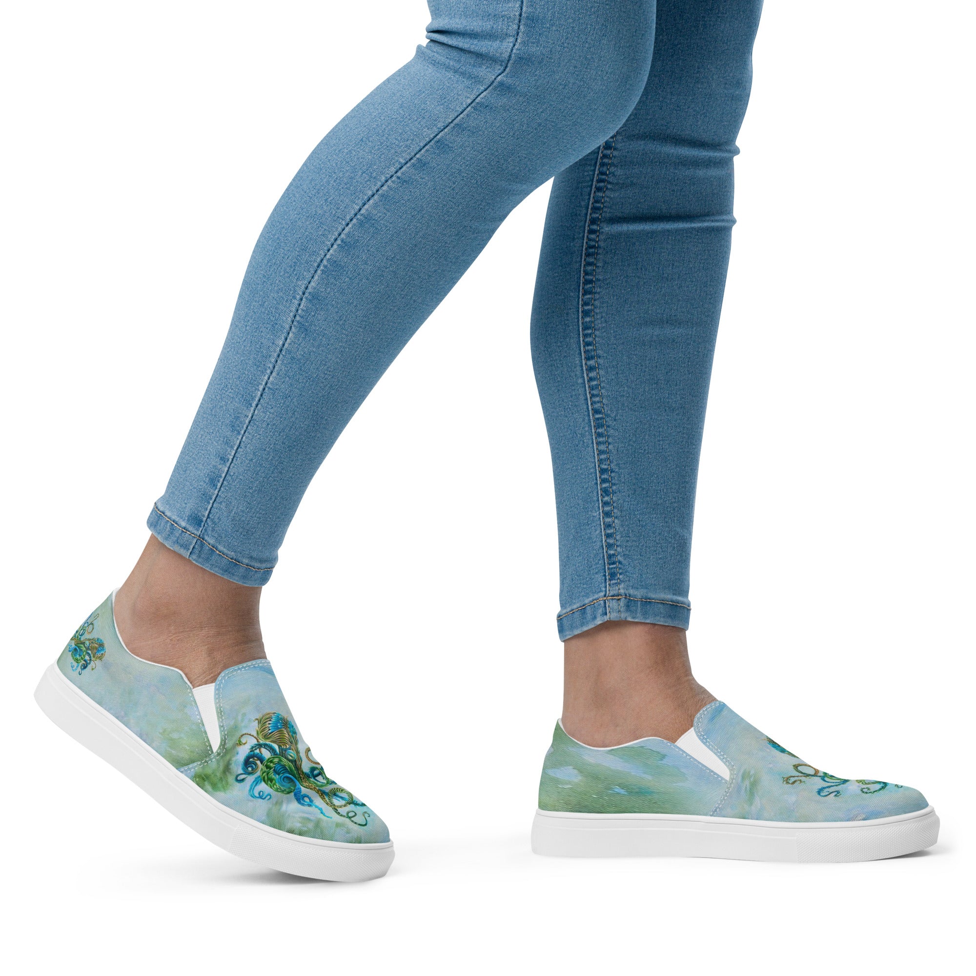 Womyn's Slip On- Nature Octopus